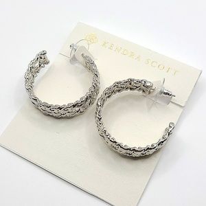 Kendra Scott Natalie Hoop Earrings In silver